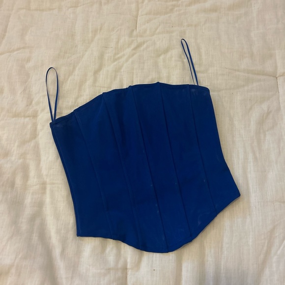 Windsor Blue Corset Top - Picture 2 of 5